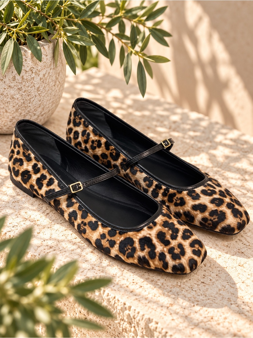 Veronica Beard Ellie Leopard Calf Hair Mary Jane Flats Size 9.5 Balletcore #16